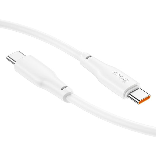 Câble de données et de charge USB-C - USB-C HOCO X93, 100W, 1m, blanc