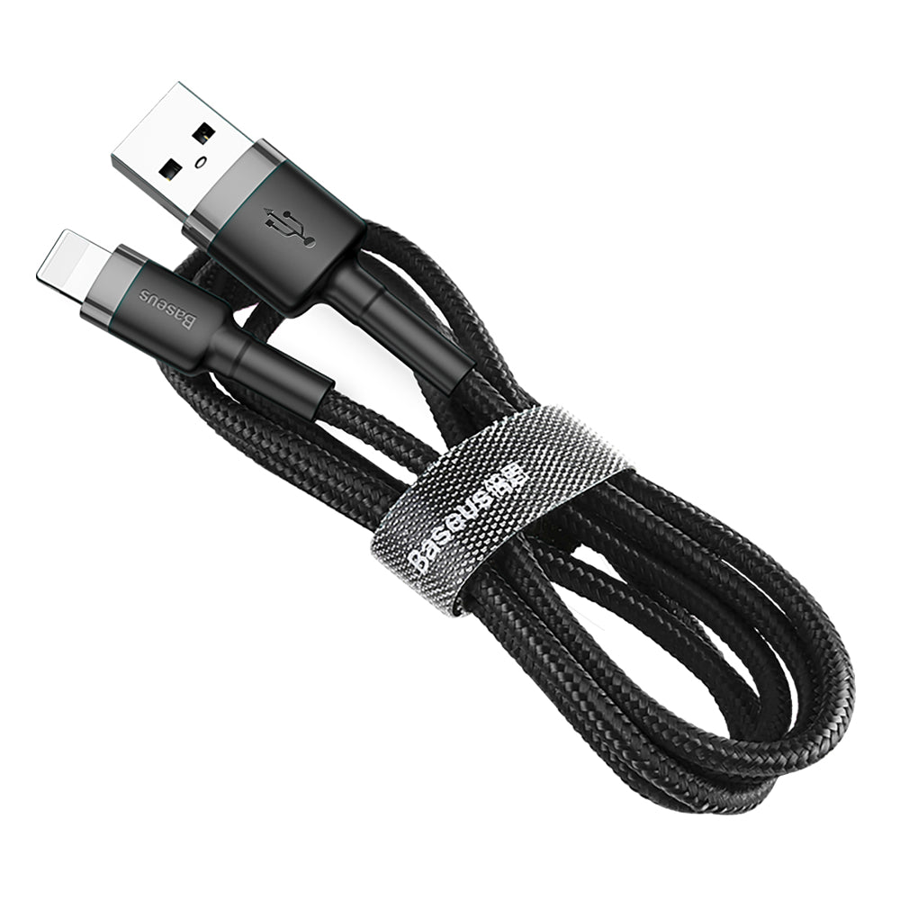 Câble de données et de chargement USB-A - Lightning Baseus Cafule, 18W, 1.5m, Gris CALKLF-CG1