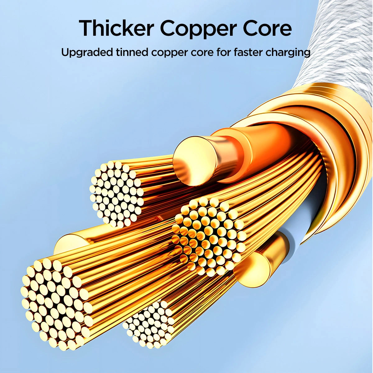 USB-C data- en oplaadkabel - USB-C Joyroom S-A45, 60W, 1m, Wit