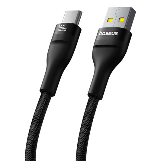USB-A to USB-C Data and Charging Cable Baseus Flash Series II, 100W, 1m, Black P10311804111-00
