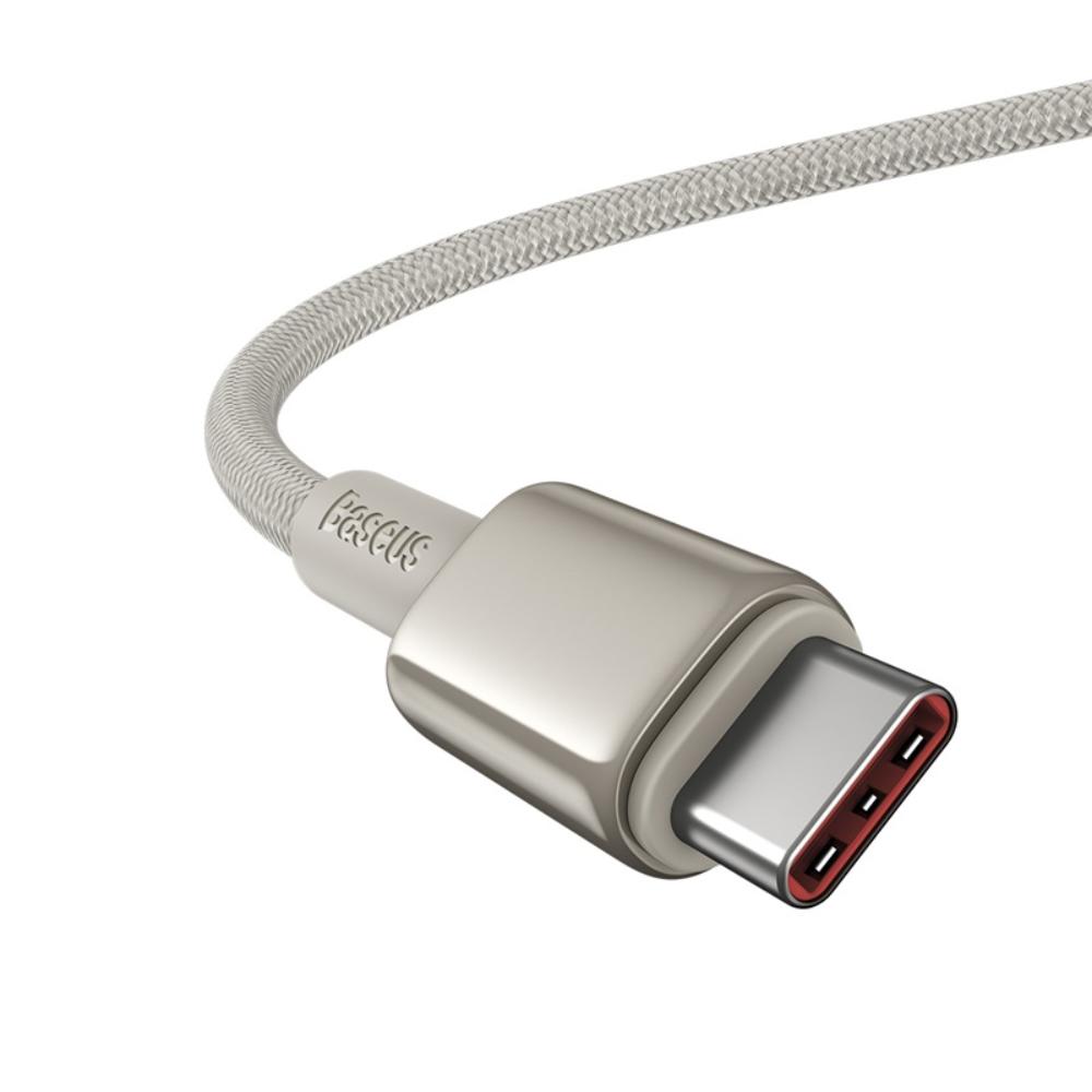USB-C - USB-C Data- en Oplaadkabel Baseus Tungsten Gold, 100W, 1m, Goud P10319800G21-00