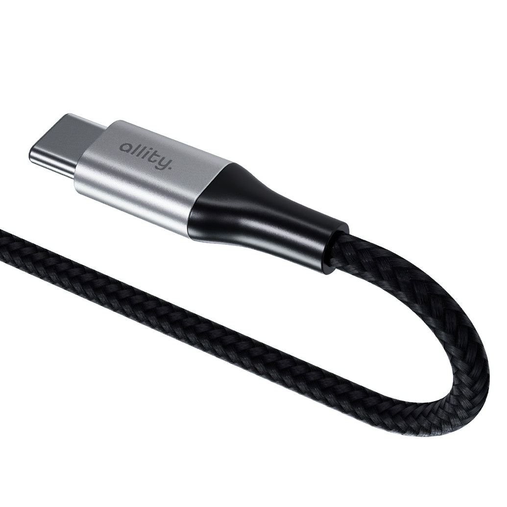 USB-C Data- en Oplaadkabel - USB-C Allity. AUC-01, 100W, 1m, Zwart