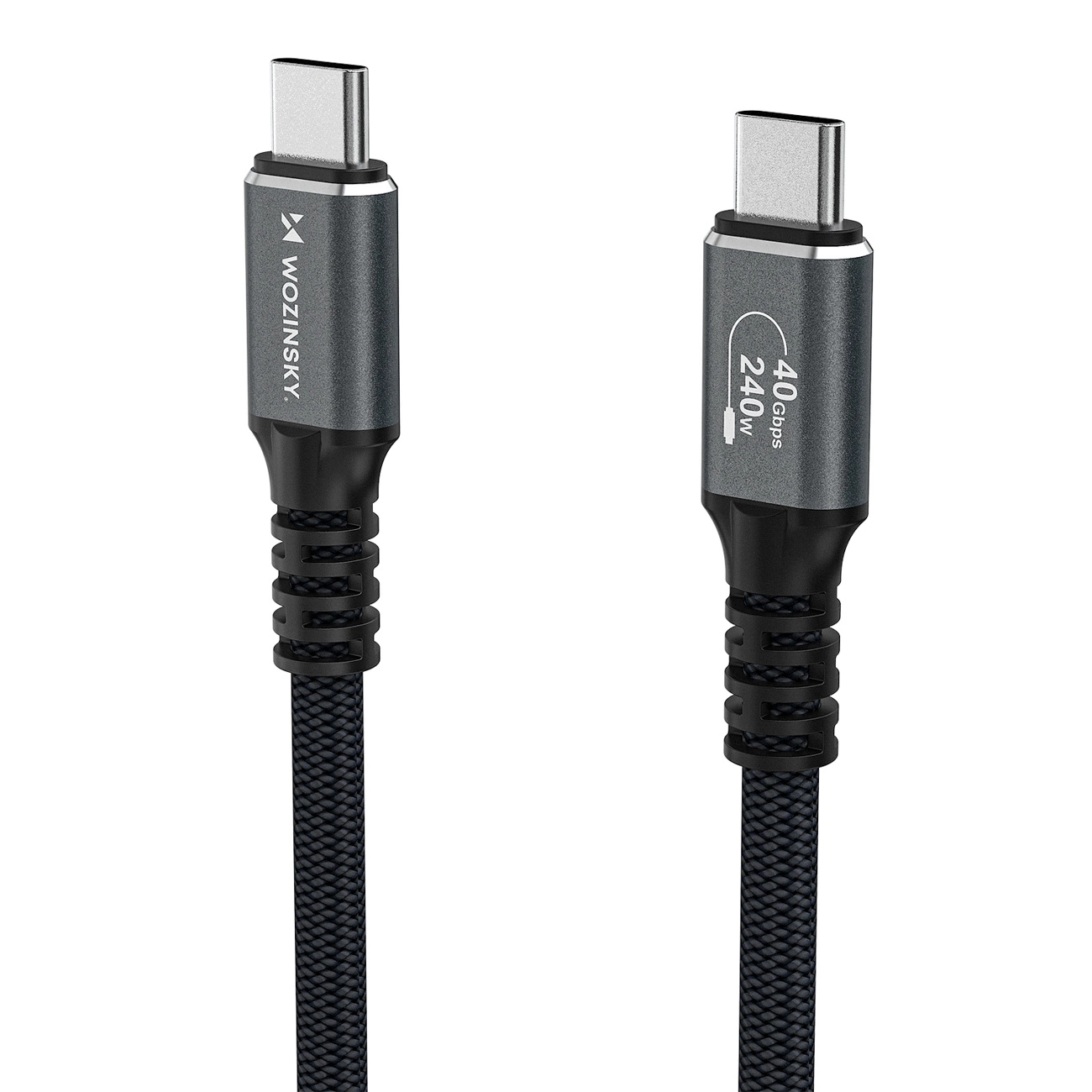 USB-C Data- en Oplaadkabel - USB-C WZK WPS-UY42S, 240W, 2m, Zwart