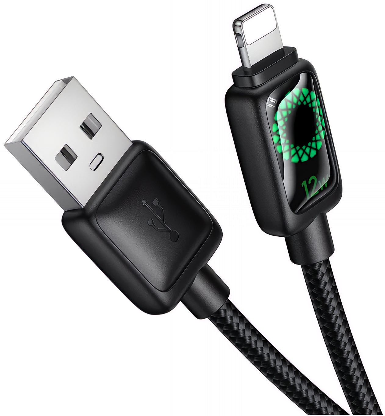 Câble de données et de charge USB-A - Lightning HOCO U146, 12W, 1.2m, Noir