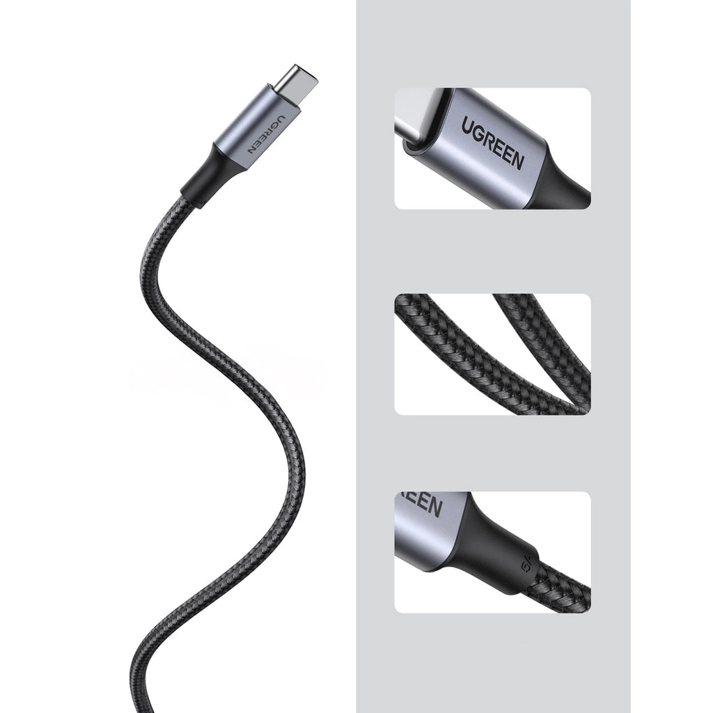 Data- en Oplaadkabel USB-C - USB-C UGREEN US316, 100W, 0.5m, Gri