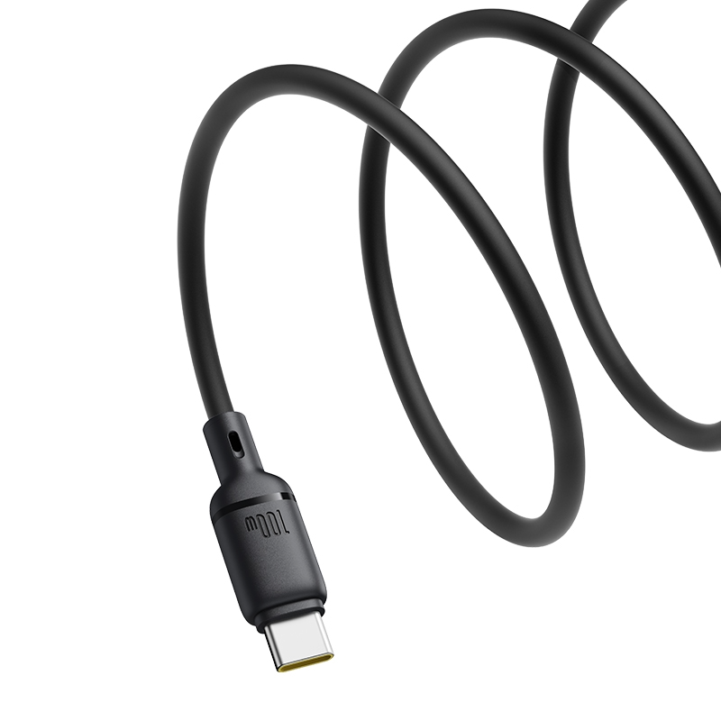 Data- en Oplaadkabel USB-A - USB-C Baseus Silky, 100W, 1m, Zwart P10377703113-00