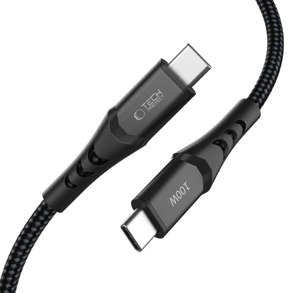 USB-C Daten- und Ladekabel - USB-C Tech-Protect UB11T Ultraboost, 100W, 2m, Schwarz
