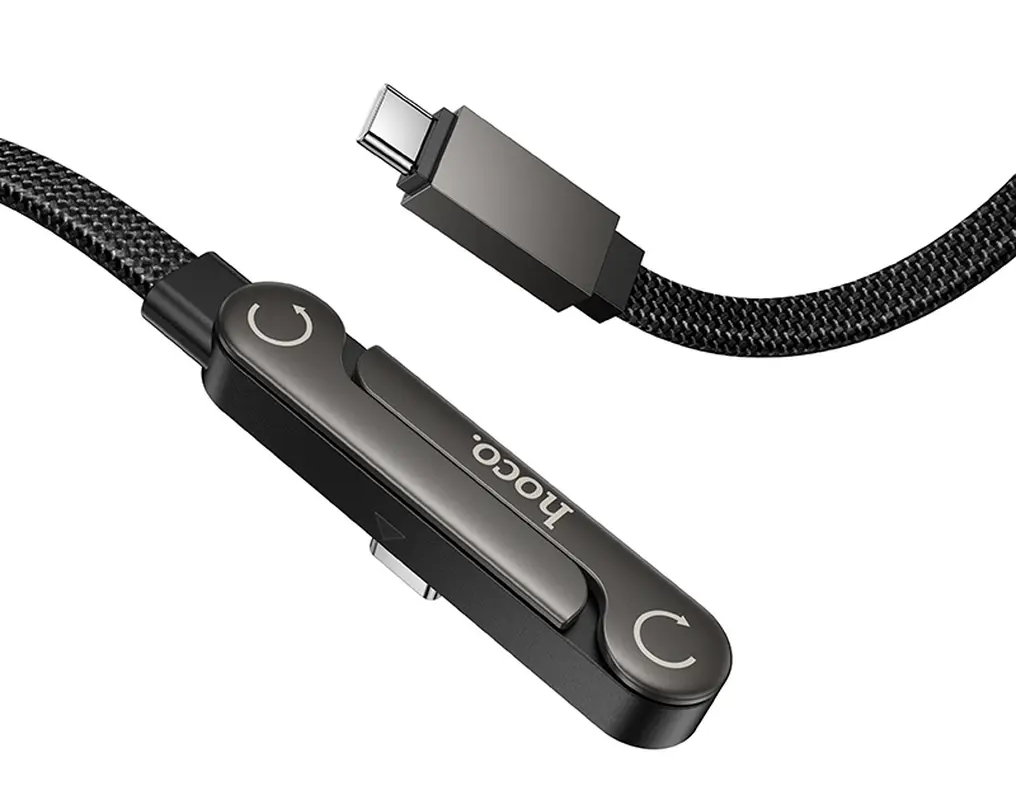 Daten- und Ladekabel USB-C - USB-C HOCO U150 Exquisite, 60W, 1,2m, Schwarz