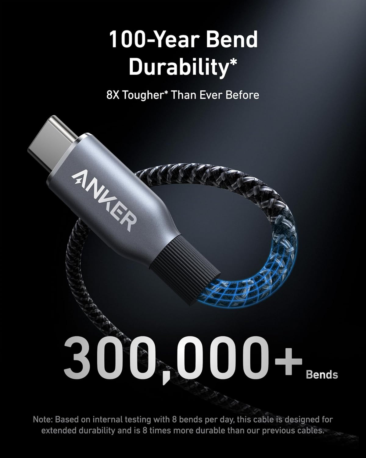 Anker Prime USB-C-naar-USB-C-data- en oplaadkabel, 240 W, 0,9 m, zwart A88E2011