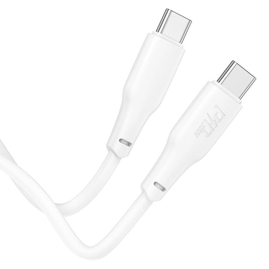 Câble de données et de charge USB-C - USB-C HOCO X93, 100W, 1m, blanc