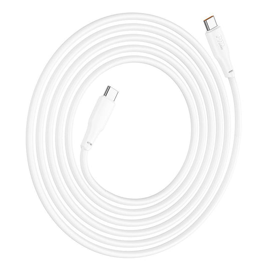 Câble de données et de charge USB-C - USB-C HOCO X93 USB-C, 100W, 2m, blanc
