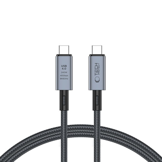 USB-C data- en oplaadkabel - USB-C Tech-Protect Ultraboost Max, 240W, 1m, Grijs