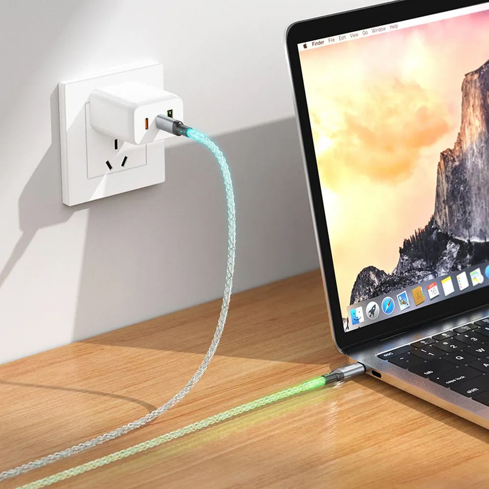 Câble de Données et de Charge USB-C - USB-C HOCO U112, 60W, 1m, Gris