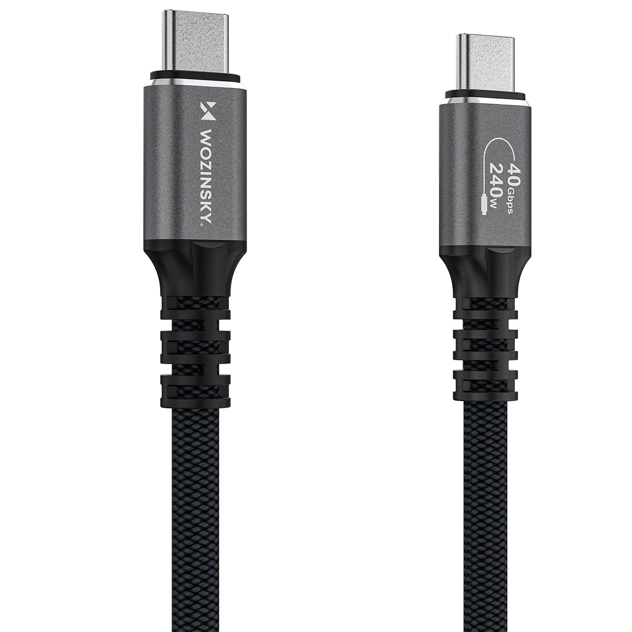 USB-C Data- en Oplaadkabel - USB-C WZK WPS-UY42S, 240W, 2m, Zwart