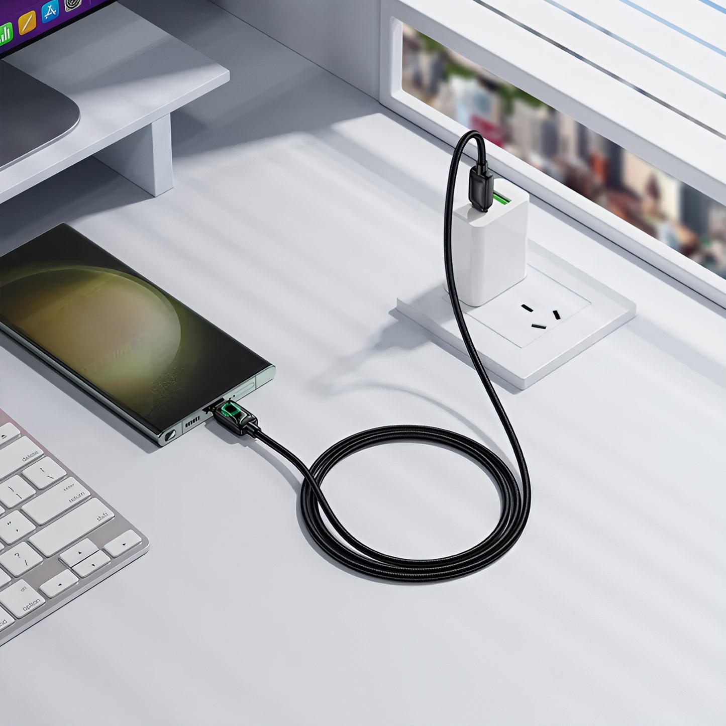 Câble de Données et de Charge USB-C - USB-C HOCO U146, 60W, 1.2m, Noir