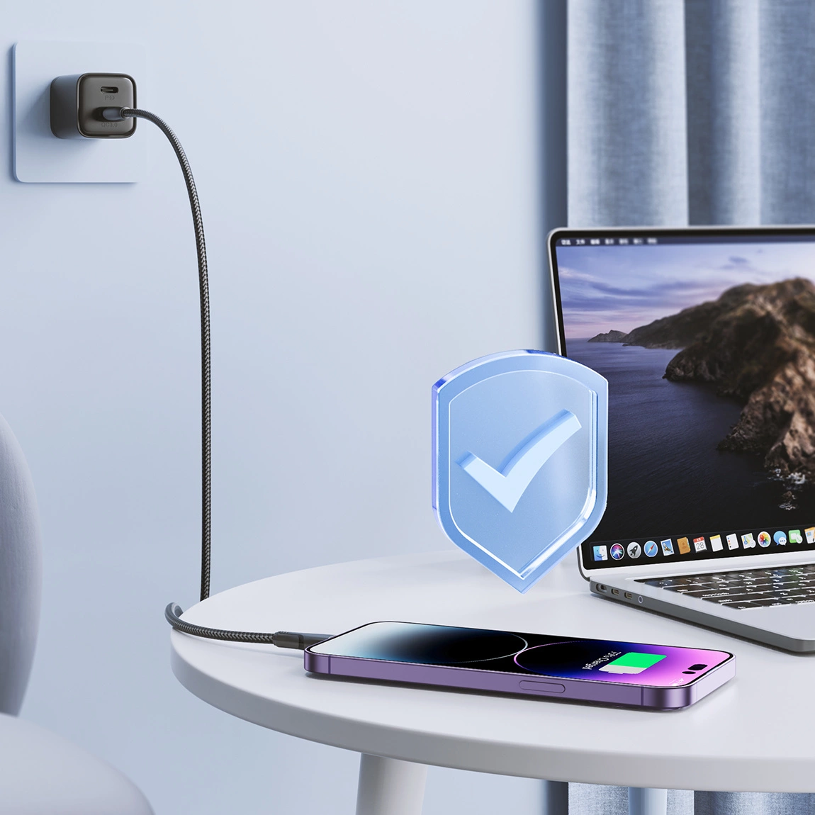 USB-A - Lightning Data- en Oplaadkabel Joyroom S-A11, 18W, 1.2m, Zwart