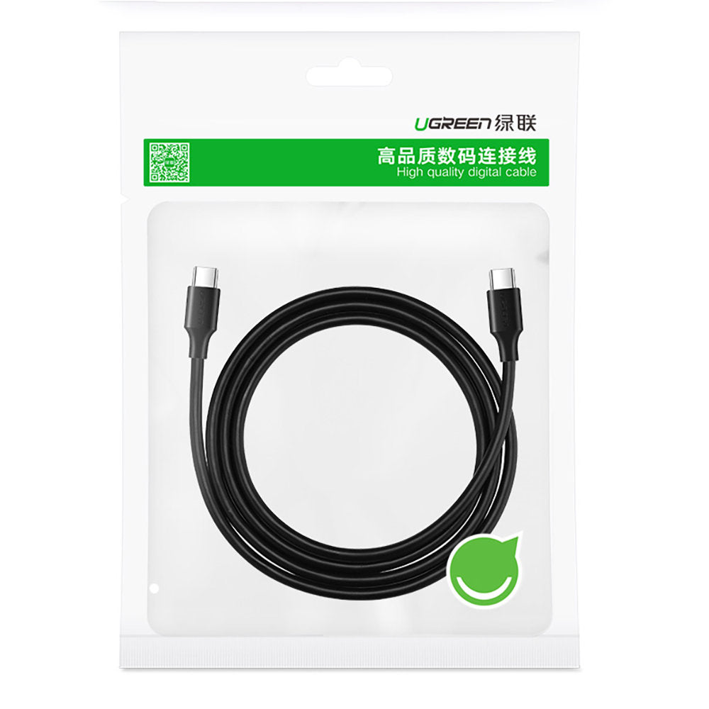 USB-C Data- en Oplaadkabel - USB-C UGREEN US286, 60W, 1.5m, Zwart