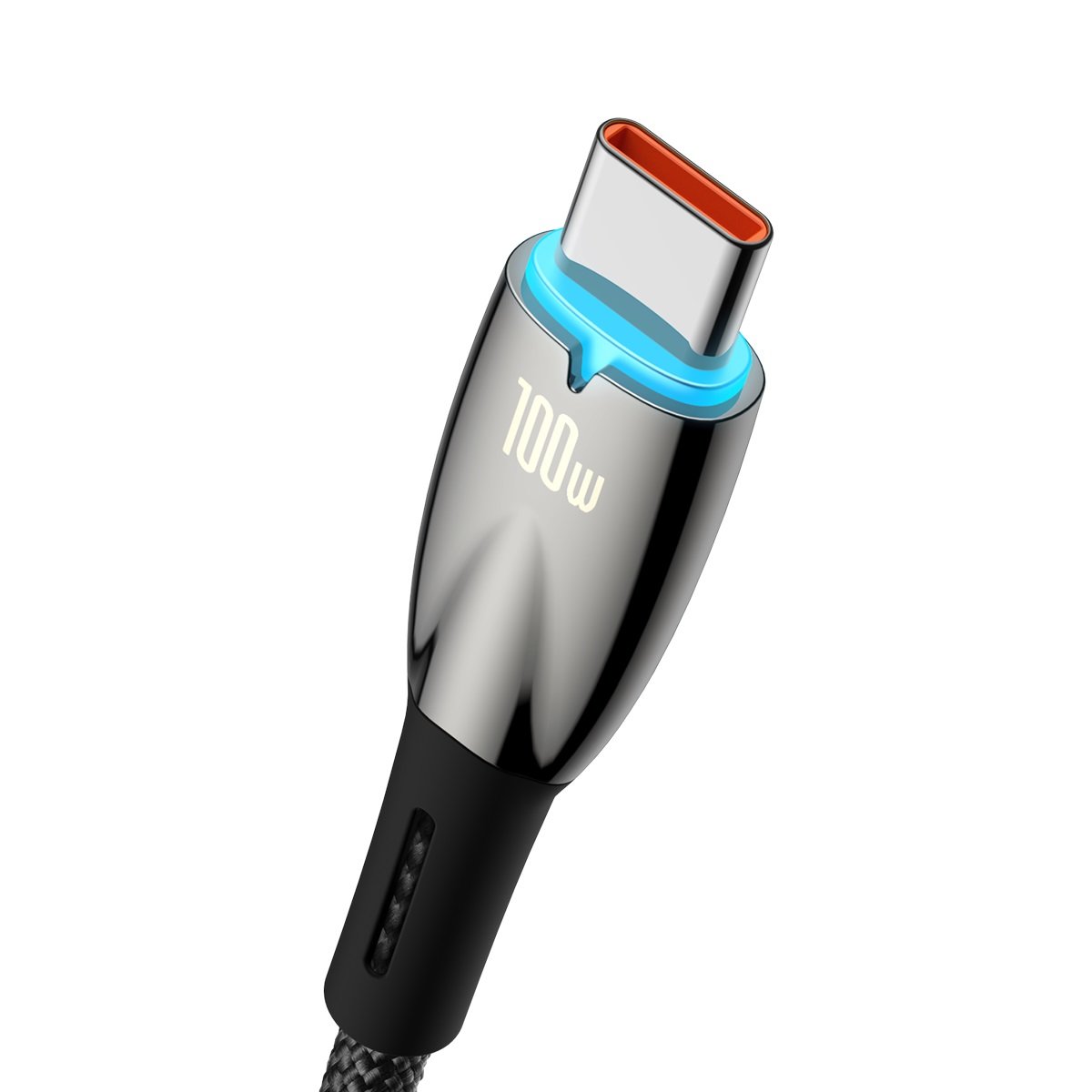 Câble de données et de charge USB-A à USB-C Baseus Glimmer Series, 100W, 2m, noir CADH000501 CADH000501