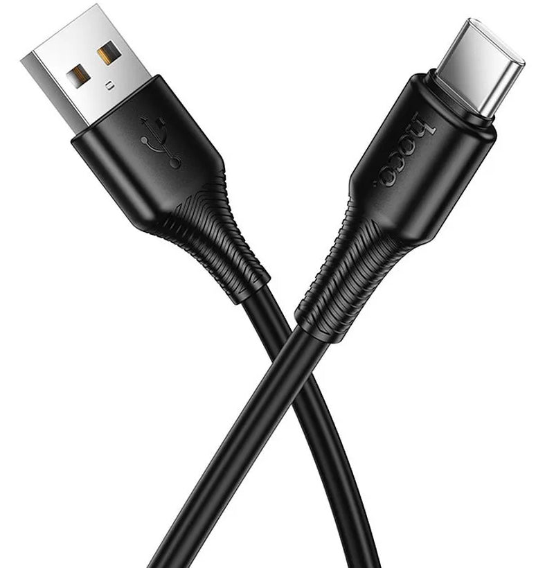 Data- en Oplaadkabel USB-A - USB-C HOCO X120, 60W, 1m, Zwart