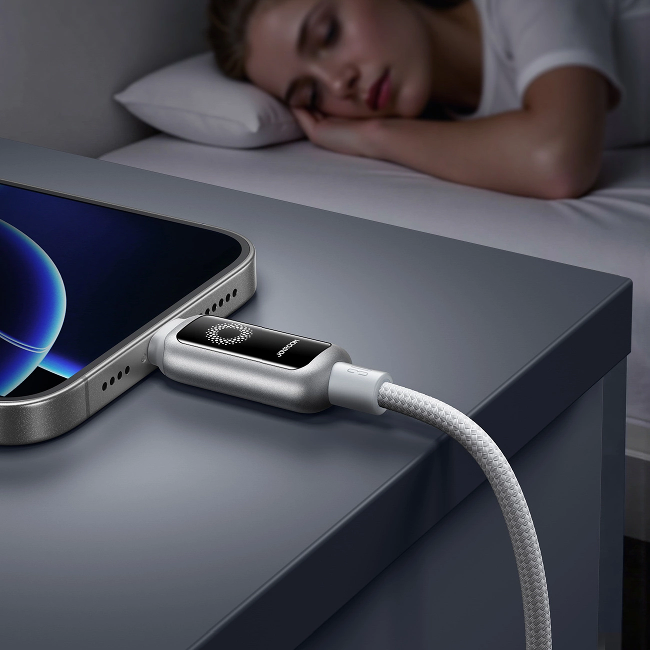 USB-C - Lightning Joyroom S-A55 StarFlight Display Data- en Oplaadkabel, 30W, 1.2m, Wit