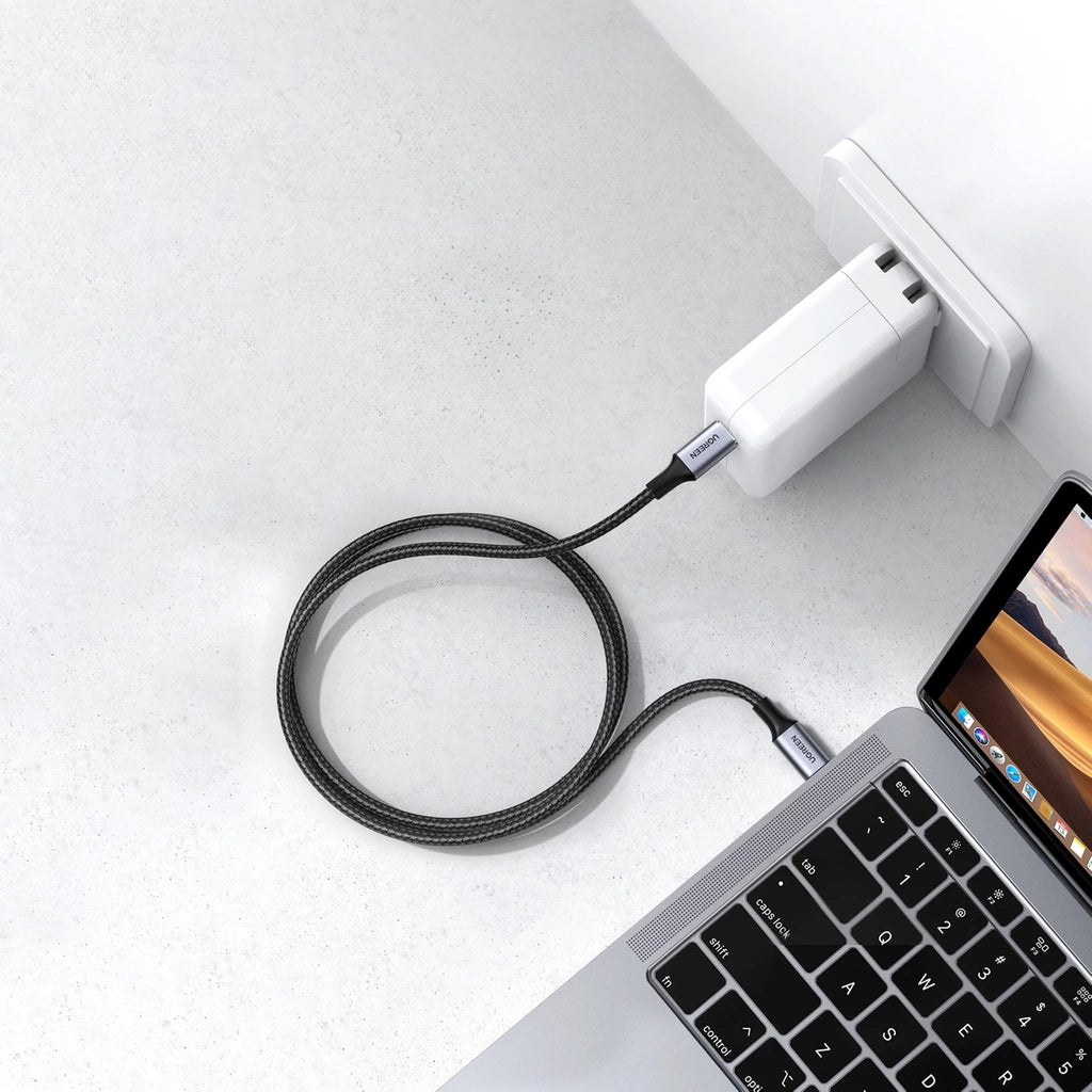 Data- en Oplaadkabel USB-C - USB-C UGREEN US316, 100W, 0.5m, Gri