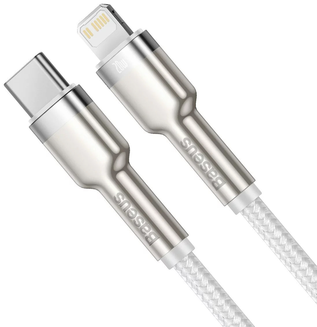 Baseus Cafule Metal USB-C auf Lightning Kabel 20W 1m | Weiß | PD & Nylon