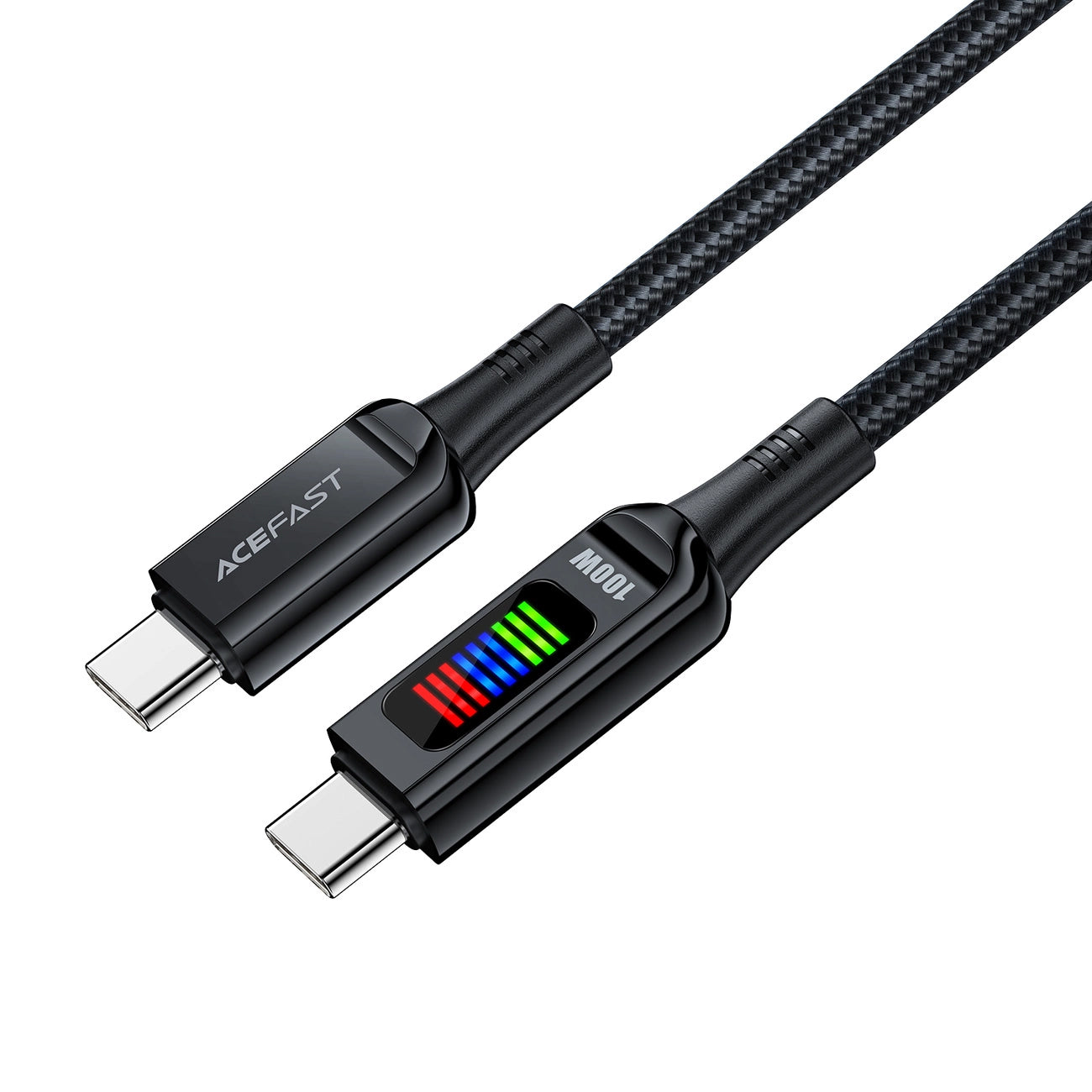 USB-C Data- en Oplaadkabel - USB-C Acefast C7-03, 100W, 1.2m, Zwart