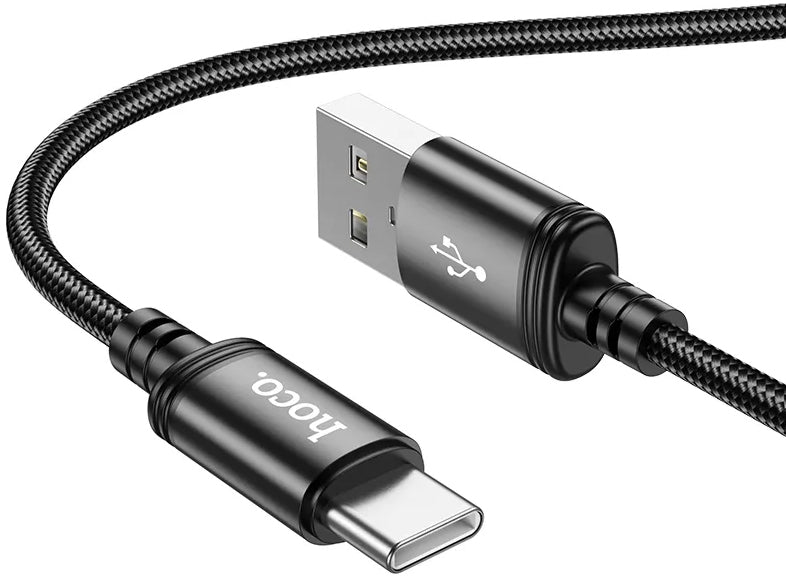 Data- en Oplaadkabel USB-A - USB-C HOCO X89, 18W, 2m, Zwart