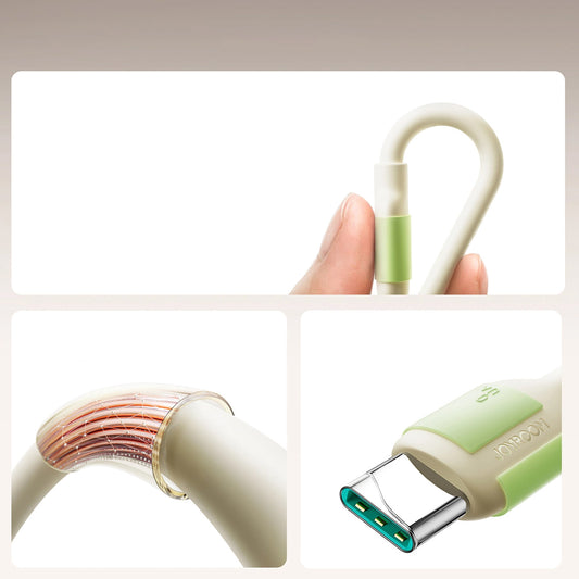 Câble de Données et de Charge USB-A - USB-C Joyroom S-A53, 30W, 2m, Beige