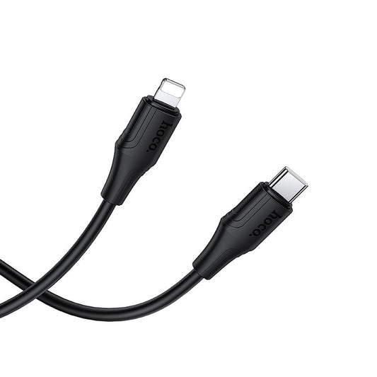 USB-C - Lightning Daten- und Ladekabel HOCO X124, 27W, 1m, Schwarz