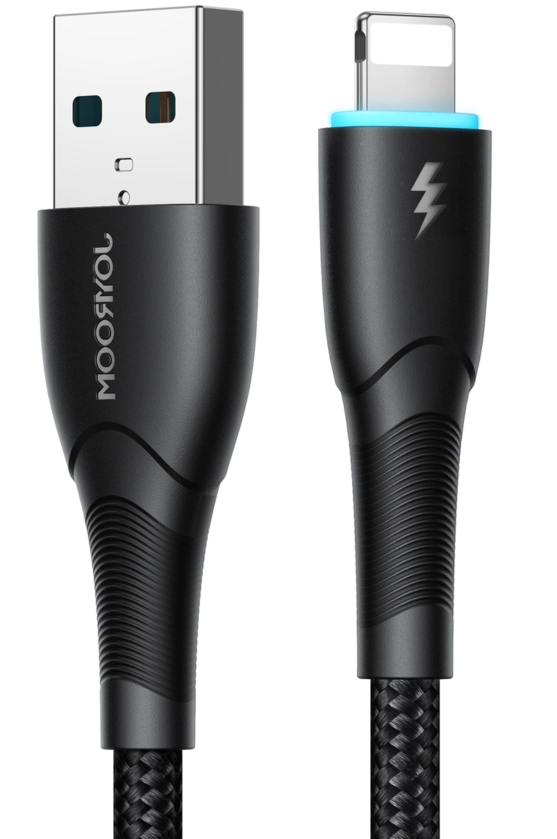 Joyroom S-A32 USB-A-naar-Lightning-kabel voor gegevensoverdracht en opladen, 18 W, 1 m, zwart