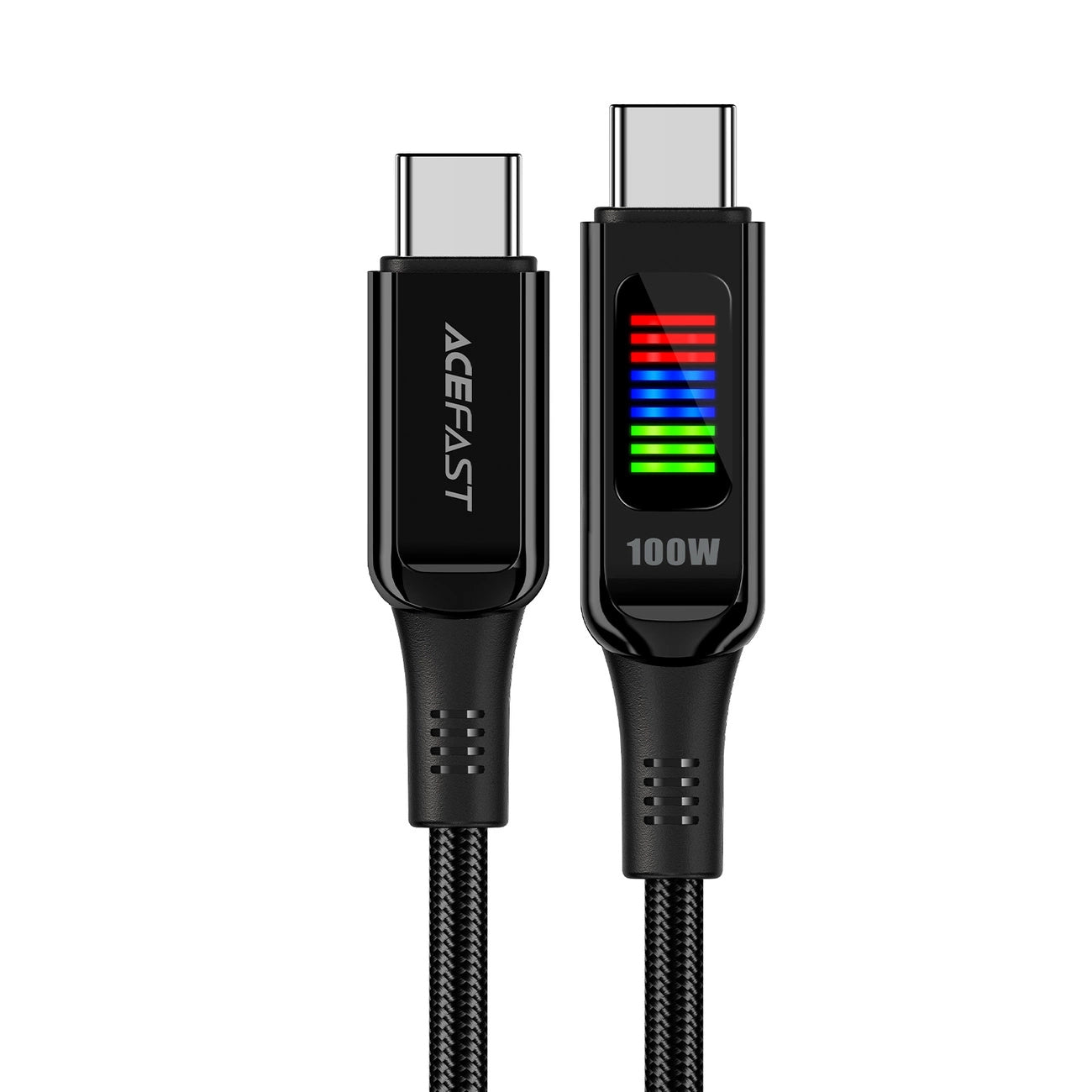 USB-C Data- en Oplaadkabel - USB-C Acefast C7-03, 100W, 1.2m, Zwart