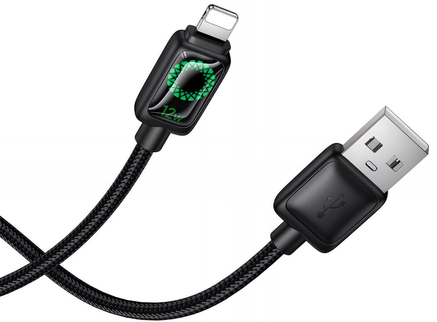 Câble de données et de charge USB-A - Lightning HOCO U146, 12W, 1.2m, Noir