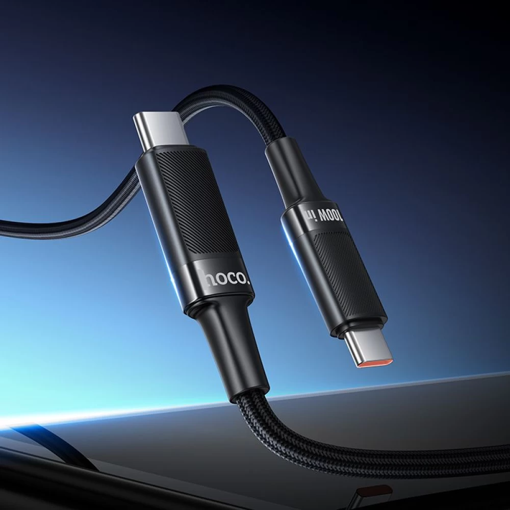 Câble de données et de charge USB-C - USB-C HOCO U153 Extreme, 100W, 1,2m, Noir