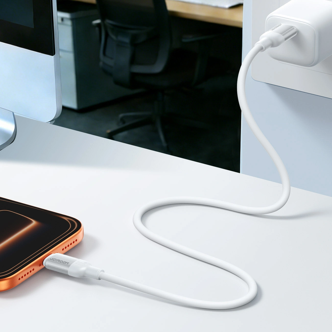 USB-C Data- en Oplaadkabel - USB-C Joyroom S-A62 Lively, 60W, 1,2m, Wit