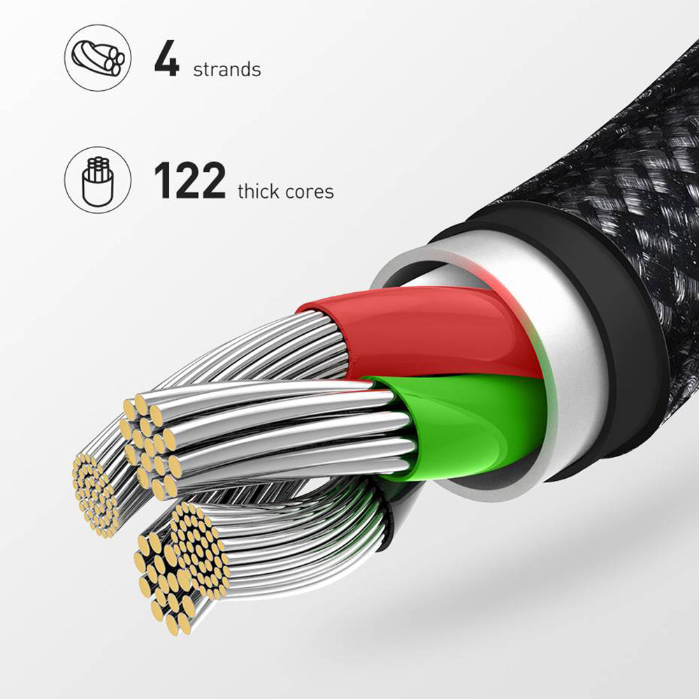 Câble de Données et de Charge USB-A - Lightning ColorWay CW-CBUL004, 18W, 1m, Noir