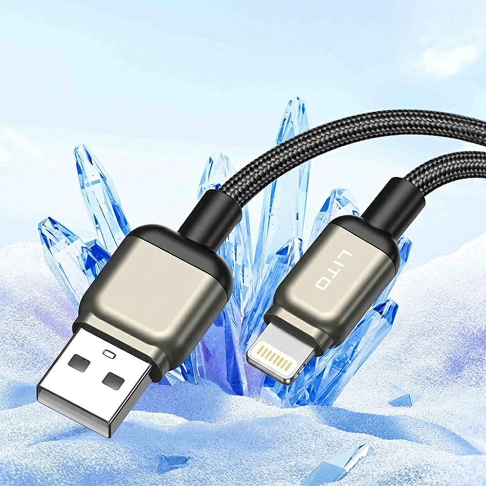Daten- und Ladekabel USB-A - Lightning Lito LD17, 18W, 1m, Schwarz