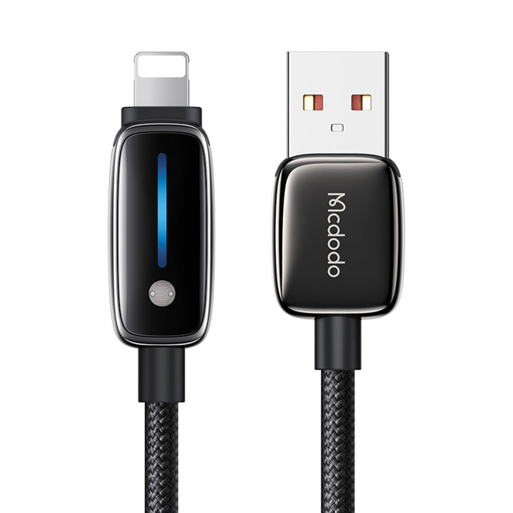 USB-A - Lightning McDodo CA-0010 Data- en Oplaadkabel, 18W, 1.2m, Zwart