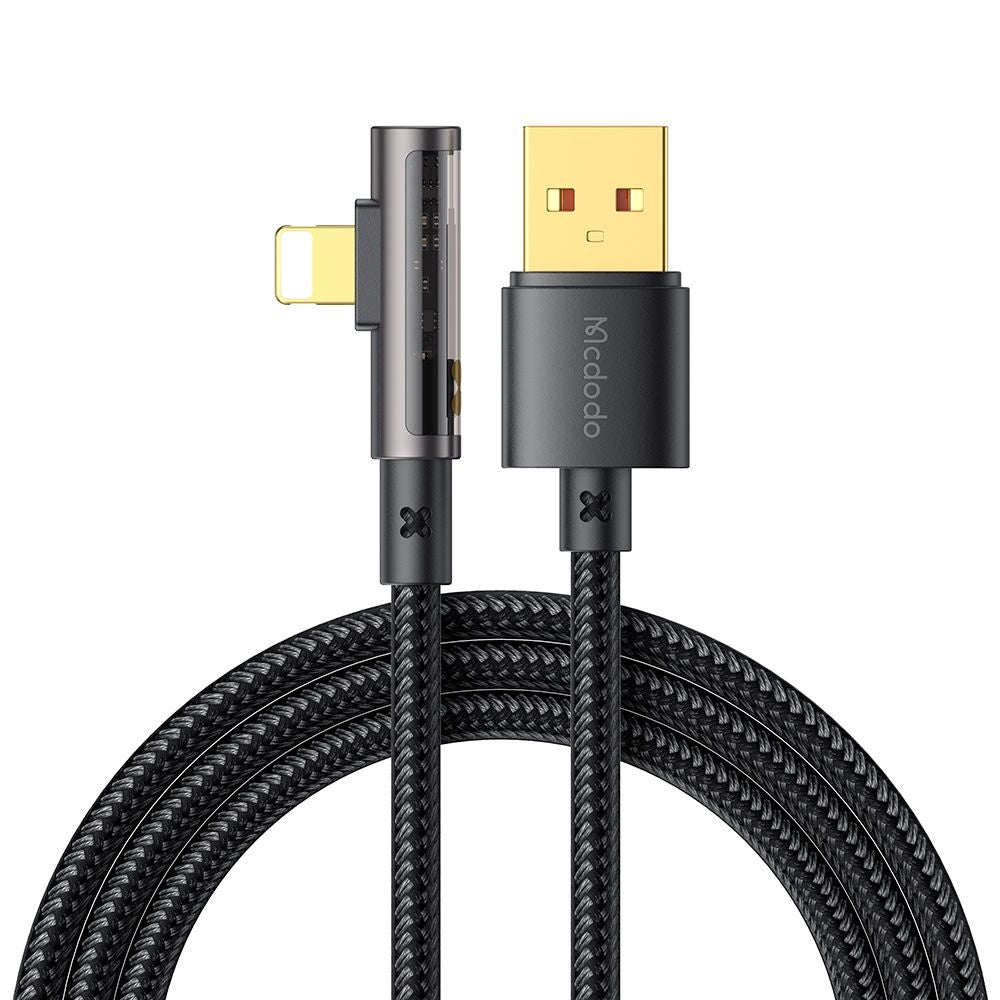 Câble de Données et de Charge USB-A - Lightning McDodo CA-3510 Angled, 18W, 1.2m, Noir