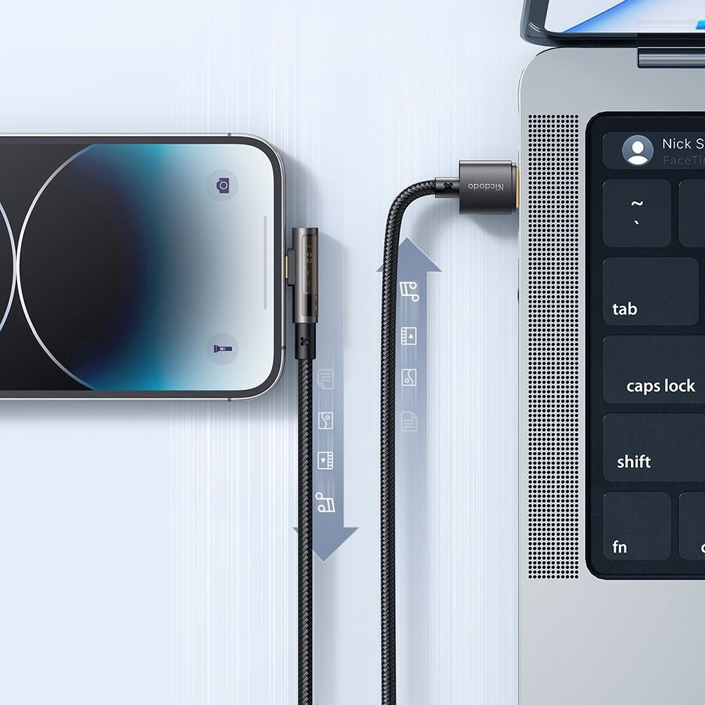 Câble de Données et de Charge USB-A - Lightning McDodo CA-3510 Angled, 18W, 1.2m, Noir