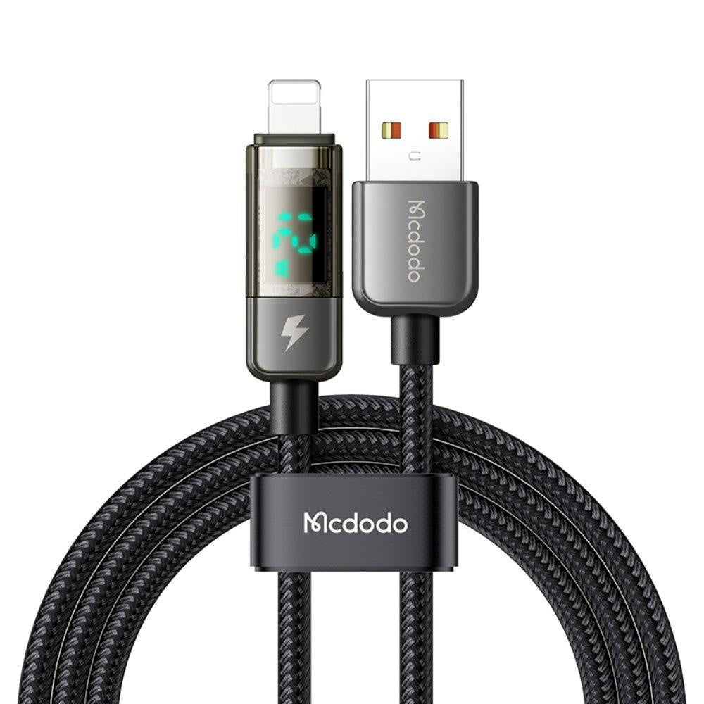 Daten- und Ladekabel USB-A - Lightning McDodo CA-3620 Display Auto Power Off, 18W, 1.2m, Schwarz