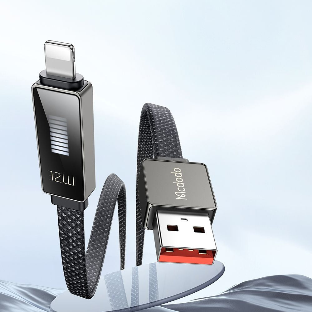 Câble de Données et de Charge USB-A - Lightning McDodo CA-4970 Rythm Display, 18W, 1.2m, Noir