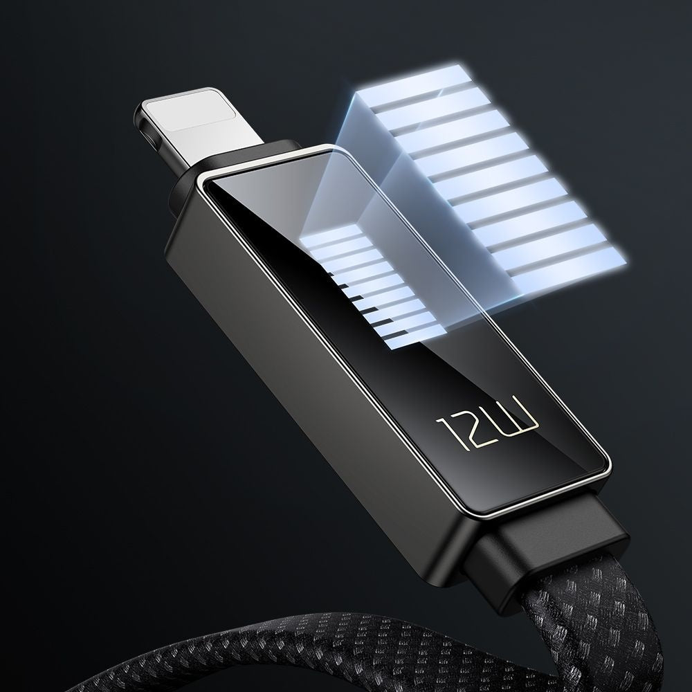 Câble de Données et de Charge USB-A - Lightning McDodo CA-4970 Rythm Display, 18W, 1.2m, Noir