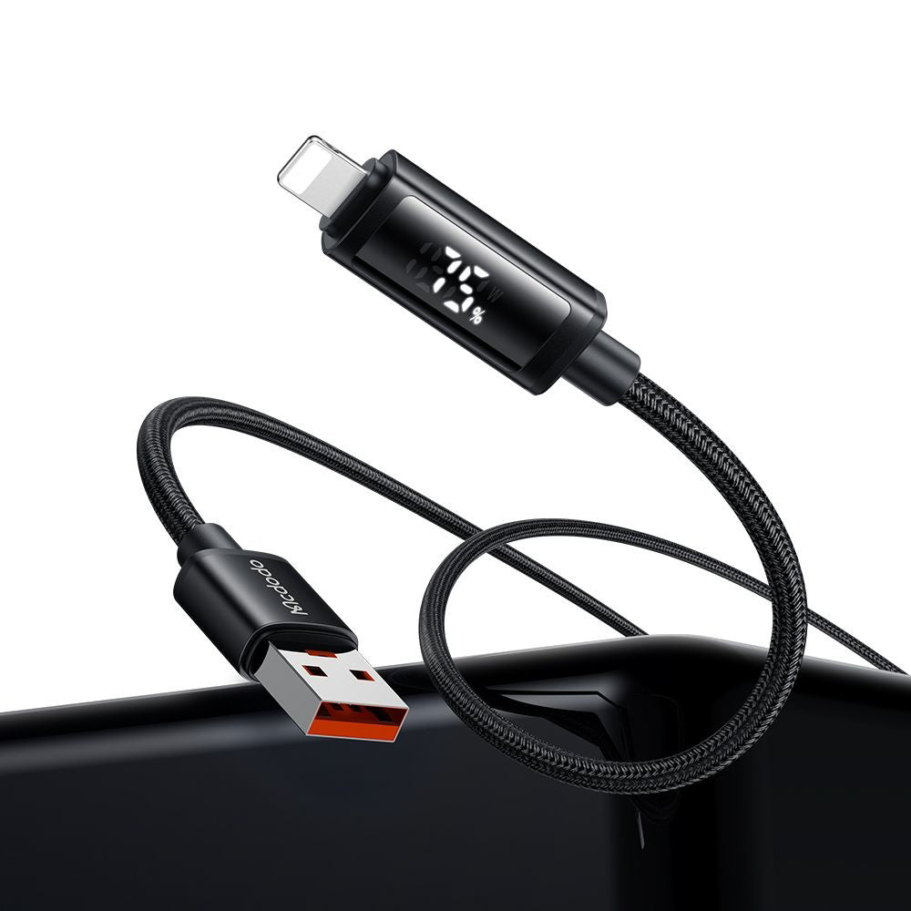 Câble de Données et de Charge USB-A - Lightning McDodo CA-7970 Display, 18W, 1.2m, Noir