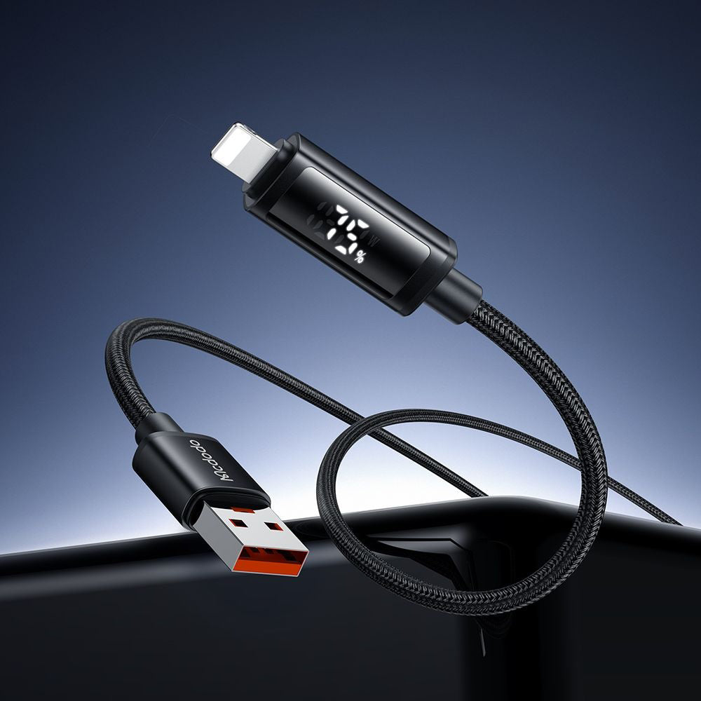 Câble de Données et de Charge USB-A - Lightning McDodo CA-7970 Display, 18W, 1.2m, Noir