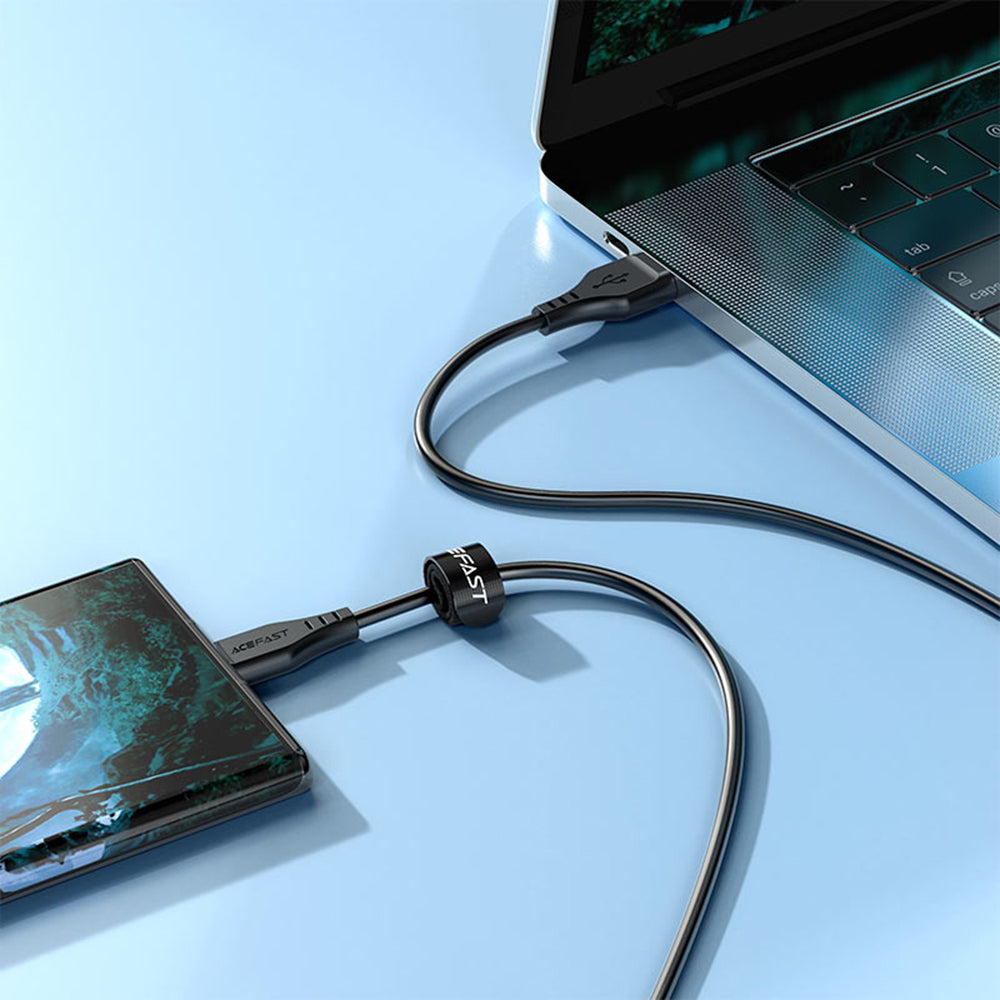 Daten- und Ladekabel USB-A - microUSB Acefast C3-09, 18W, 1,2m, Weiß