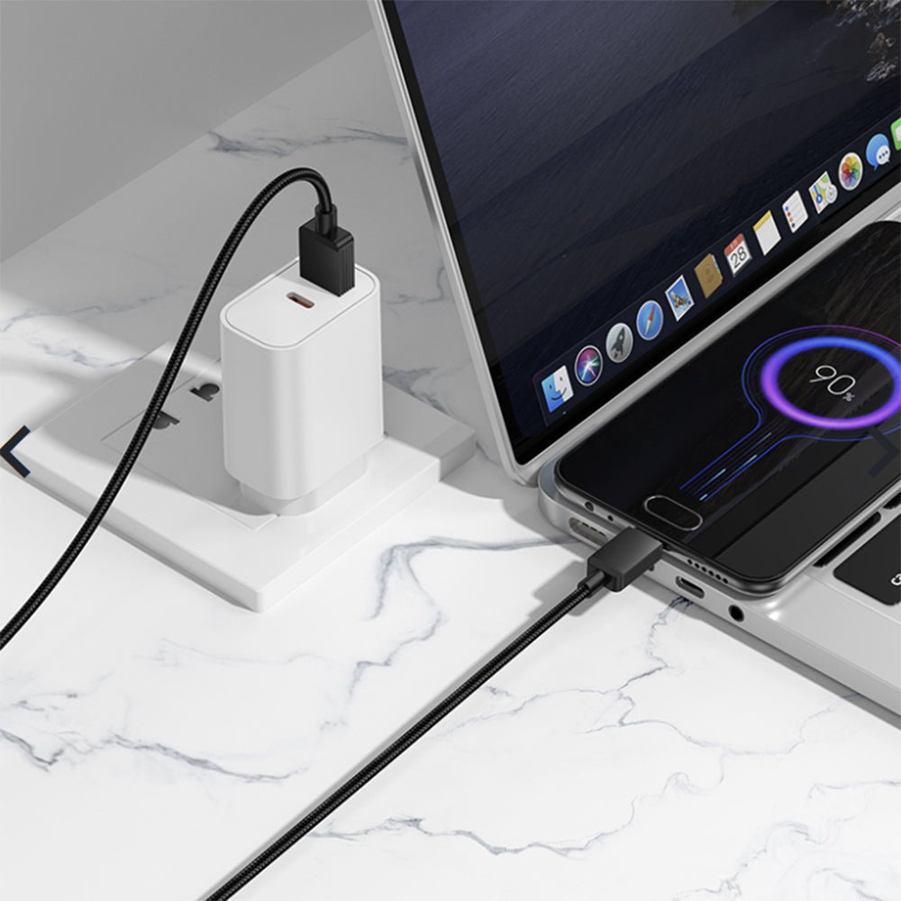 Câble de Données et de Charge USB-A - microUSB Borofone BX120 Placer, 18W, 1m, Noir