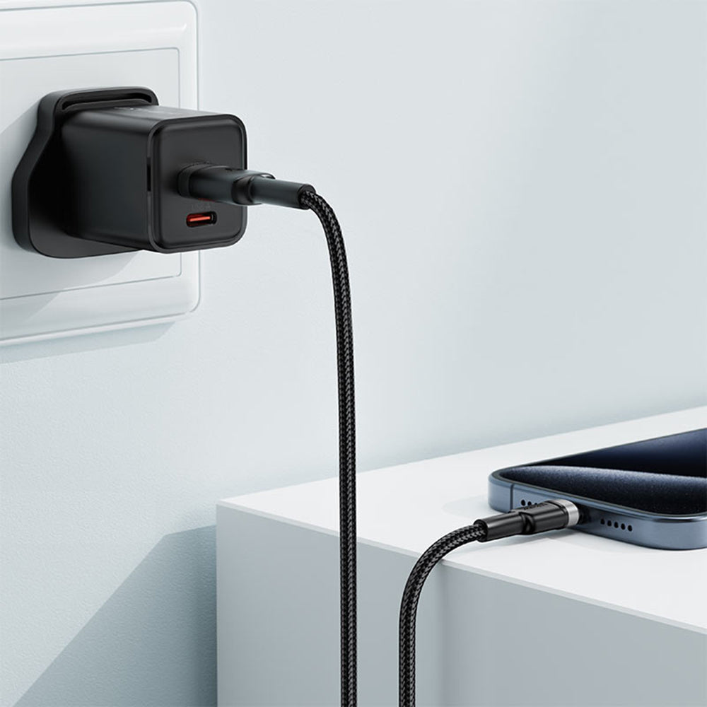 Câble de Données et de Charge USB-A - USB-C Acefast C22-04, 18W, 1.2m, Noir