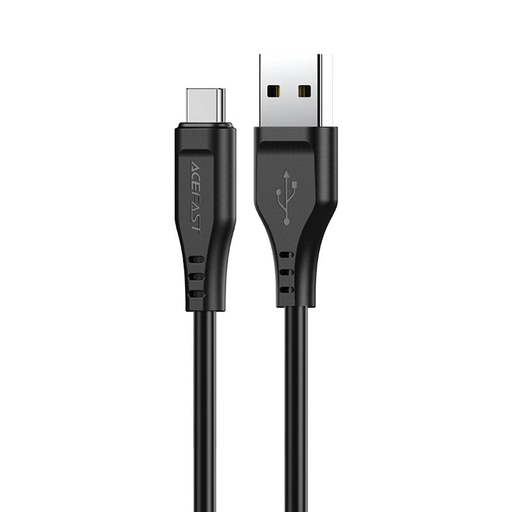 Data- en Oplaadkabel USB-A - USB-C Acefast C3-03, 60W, 1.2m, Zwart