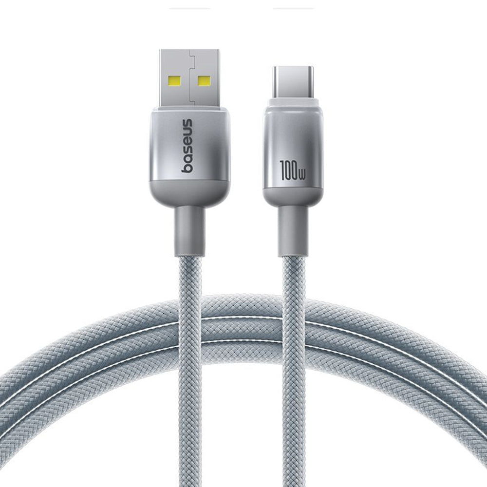 Data- en Oplaadkabel USB-A - USB-C Baseus Discolor, 100W, 1m, Zilver E0420803